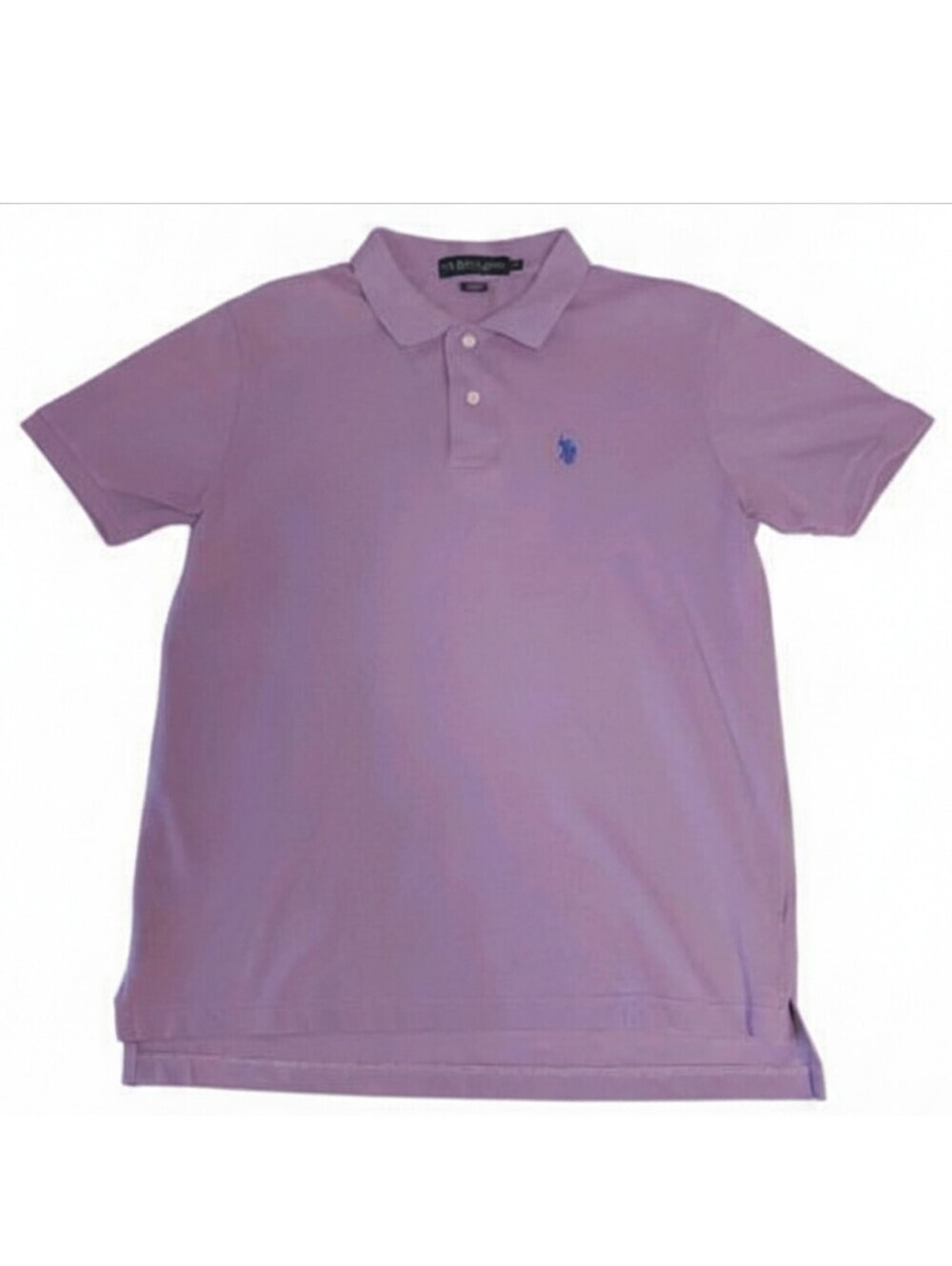 US Polo ASSN shirt POLO Mens Medium Lilac Purple Polo Short Sleeve Shirt